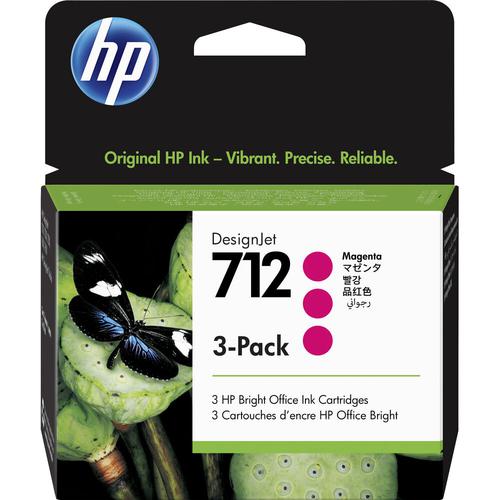 HP 712 3 Pack 29ml Magenta Ink 3ED78A