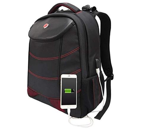 BestLife 17 Inch Gaming Snake Eye Backpack with USB Connector Black BB3332R Backpacks BS6110