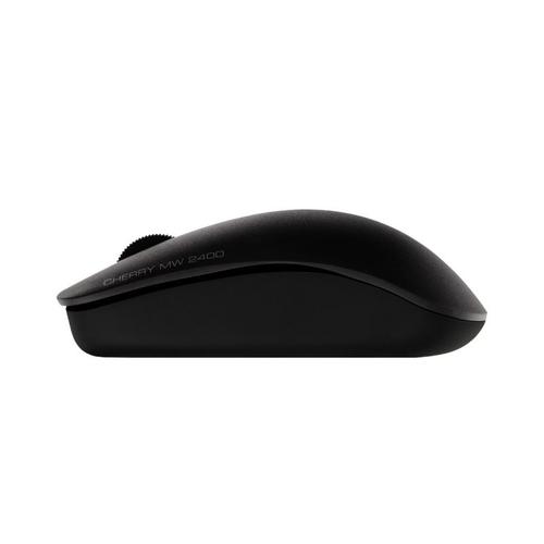 CH08852 | The Cherry MW 2400 Wireless Mouse has three buttons and is suitable for left and right-handed users. It uses GHz wireless technology and has a range of up to 10m range. It has an optical sensor resolution of 1200dpi and the battery life status is displayed in the mouse.