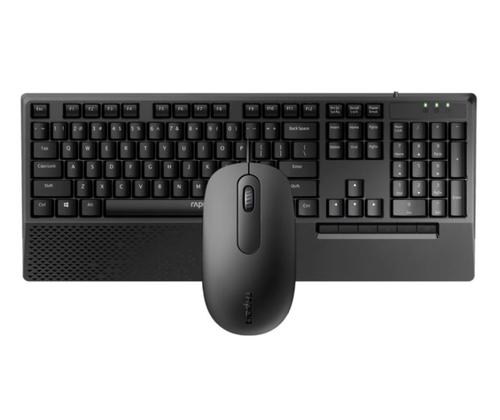 Rapoo NX2000 Wired USB QWERTY Keyboard and 1600 DPI Mouse