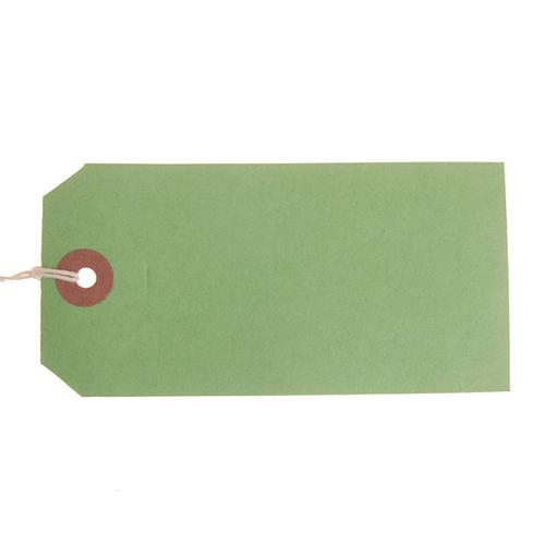 ValueX Reinforced Coloured Strung Tag 120x60mm Green (Pack 1000) T257803