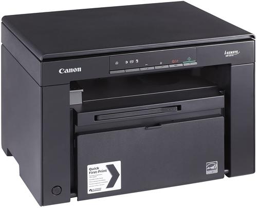 CO66811 | Ideal for home and small offices, the Canon i-SENSYS MF3010 mono laser 3-in-1 printer will print, copy and scan straight from the desktop. Designed in a compact and modern design, the printer features an easy to use vertical display and is capable of printing up to 18 pages per minute with 7.8 seconds for the first print out time. This bundle comes complete with a genuine Canon 725 black toner cartridge which prints approximately 1,600 pages.