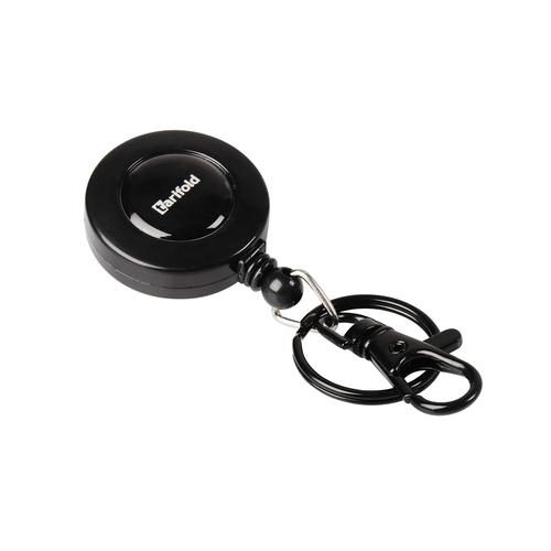 Tarifold Black Line ID Badge Reels with strap clip [Pack 10]