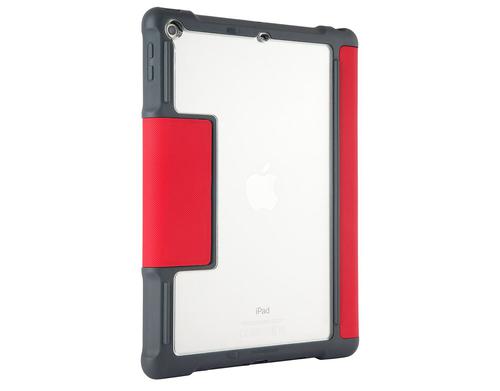 STM Dux 10.5 Inch Apple iPad 5th and 6th Generation Folio Tablet Case Red Grey Magnetic Closure