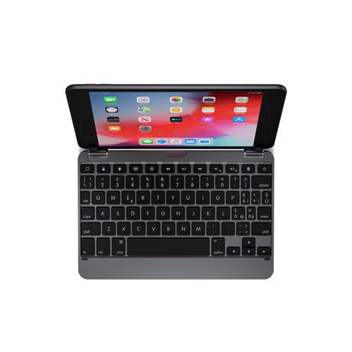 Brydge 7.9 Inches QWERTY Italian Bluetooth Wireless Keyboard for Apple iPad Mini 4th 5th Gen 180 Degree Viewing Angle 3 Level Backlit Keys Space Grey