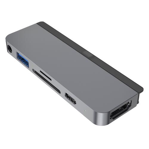 6 in 1 USB C hub iPad Pro Space Grey