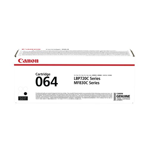 Canon 064 Black Toner Cartridge 6K pages - 4937C001 CACRG064BK