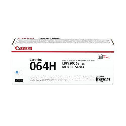 Canon 064H Cyan High Yield Toner Cartridge 1.3k - 4936C001