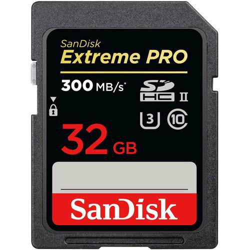 SanDisk Extreme Pro 32GB UHSII U3 Class 10 SDHC Flash Memory Card SanDisk