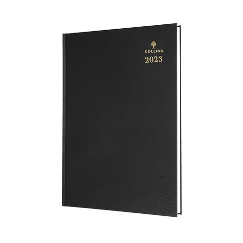 Collins 2023 Early Edition Diary Day to Page Current and Forward Planners Black A4 44E