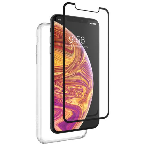 Invisible Shield Tempered Glass Elite Edge Screen Protector and 360 Protection Clear TPU Phone Case for Apple iPhone X iPhone XS