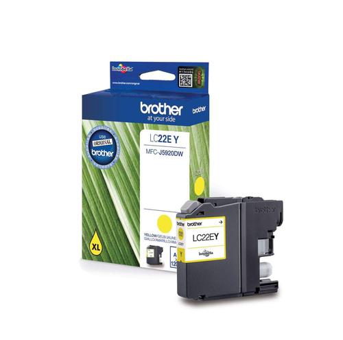 Brother Yellow Standard Capacity Ink Cartridge 1.2K pages for MFC-J 5920 DW - LC22EY