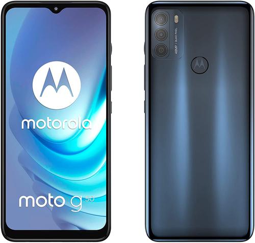 Motorola Moto G50 Dual SIM Android 11 5G 4GB 64GB USB C 5000 mAh Steel Grey Mobile Phone 8MOPAMX0000GB Buy online at Office 5Star or contact us Tel 01594 810081 for assistance