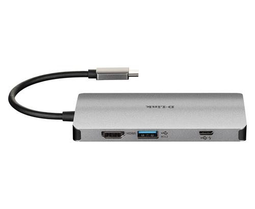 8DLDUBM810 | The DUB-M810 8-in-1 USB-C™ Hub with HDMI/Ethernet/Card Reader/Power Delivery lets you instantly add a second display, an SD card and microSD card reader, Gigabit Ethernet connectivity, and three additional USB 3.0 ports to your computer.Where modern laptop designs are lacking in ports, D-Link’s DUB-M810 Hub allows you to easily upgrade your experience. Three USB 3.0 ports enable high-speed data transfer from phones and flash drives or charging of portable devices while an Ethernet port keeps you connected to wired Internet whenever required. HDMI up to 4K ensures optimal viewing pleasure and its SD/microSD dual card reader ensure your precious moments captured will forever be safe.