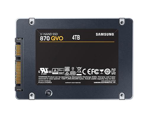 Samsung 4TB 870 2.5 Inch QVO SATA VNAND MLC Internal Solid State Drive Up to 560MBs Read Speed Up to 530MBs Write Speed 8SAMZ77Q4T0BW Buy online at Office 5Star or contact us Tel 01594 810081 for assistance