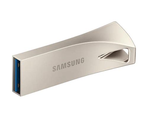 Samsung 64GB Bar Plus USB3.1 Flash Drive Champagne Silver Read Speeds of up to 300MBs Write Speeds of up to 30MBs USB Memory Sticks 8SAMUF64BE3APC