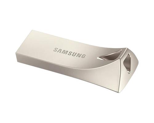 Samsung 64GB Bar Plus USB3.1 Flash Drive Champagne Silver Read Speeds of up to 300MBs Write Speeds of up to 30MBs USB Memory Sticks 8SAMUF64BE3APC