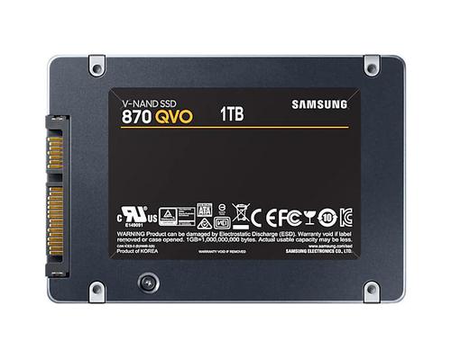 Samsung 1TB 870 QVO SATA 3 6bs QLC Technology 2.5 Inch Encrypted Internal Solid State Drive 8SAMZ77Q1T0BW Buy online at Office 5Star or contact us Tel 01594 810081 for assistance