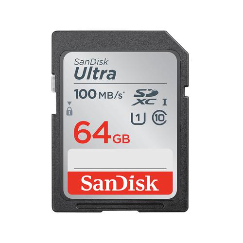 SanDisk Ultra 64GB SDXC UHSI Class 10 Memory Card Up to 100Mbs Read Speed 8SDSDUNR064GGN3IN Buy online at Office 5Star or contact us Tel 01594 810081 for assistance