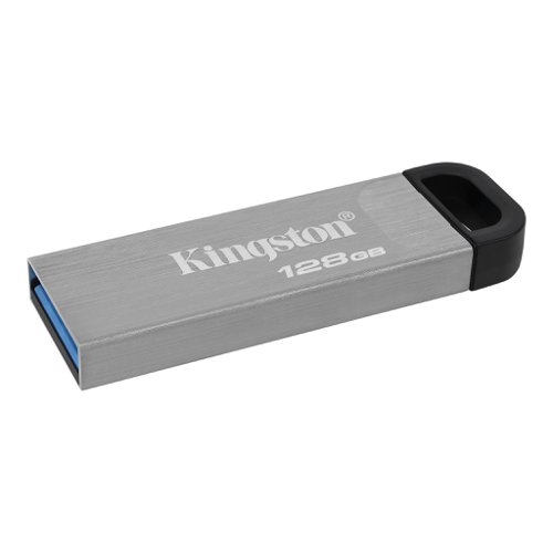 8KIDTKN128GB | Kingston’s DataTraveler® Kyson is a high-performance Type-A USB flash drive with extremely fast transfer speeds of up to 200MB/s Read and 60MB/s Write, allowing quick and convenient file transfers. With up to 256GB  of storage, you can store and share photos, videos, music and other content on the go. The capless metal design will save you the trouble of losing a cap, and the functional loop makes it easy to be taken wherever you go.