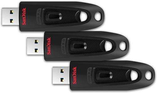 SanDisk Ultra 64GB USB 3.0 Flash Drives 3 Pack 8SD10372690