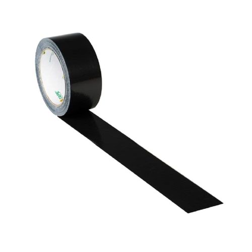 Ducktape Coloured Tape 48mmx18.2m Black (Pack of 6) 1265013 Shurtape