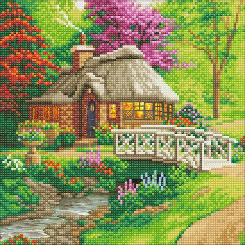 Crystal Art Friendship Cottage 30 x 30cm Kit CAK-TK2M 12237CB Buy online at Office 5Star or contact us Tel 01594 810081 for assistance
