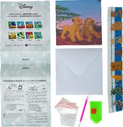 Crystal Art Simba and Nala 18 x 18cm Card CCK-DNY802