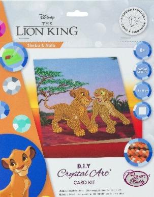 10292CB - Crystal Art Simba and Nala 18 x 18cm Card CCK-DNY802