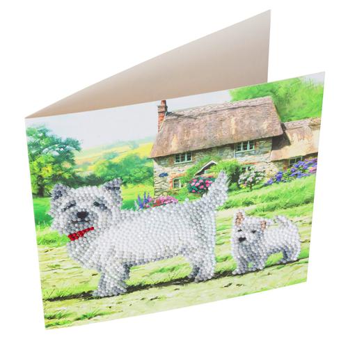 Crystal Art Westie 18 x 18cm Card CCK-A52 10243CB Buy online at Office 5Star or contact us Tel 01594 810081 for assistance