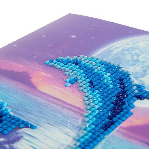 Crystal Art Dolphin Pod 18 x 18cm Card CCK-A11 Modelling 10180CB