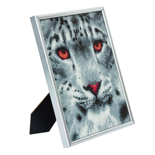 12258CB - Crystal Art Snow Leopard 21 x 25cm Picture Frame Kit CAM-15
