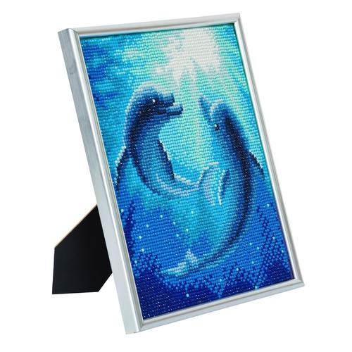 Crystal Art Dolphin Dance 21 x 25cm Picture Frame Kit CAM-12 Craft Buddy