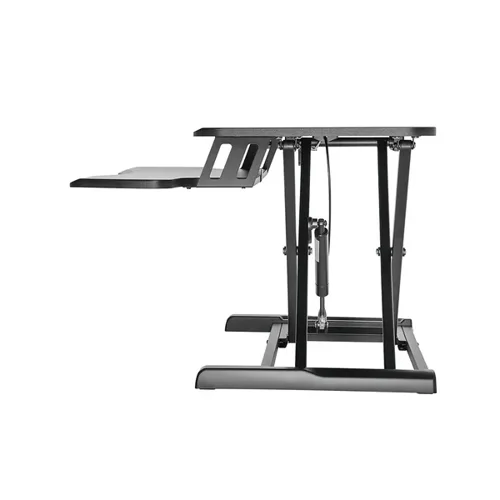 NEO44712 | The Neomounts Sit/Stand Desktop Workstation converts a table top into a healthy sit/stand workstation. This workstation includes a spacious upper display surface and lower keyboard and mouse desk. It features spring-assisted lift mechanism that lets you switch easily between sitting and standing in just a few seconds. The ergonomic workstation offers maximum comfort, freedom of movement and productivity. It holds up to 15kg, while staying steady and solid at any height. Simple to start enjoying the health benefits of standing while you work. No assembly required comes ready to use out of the box.