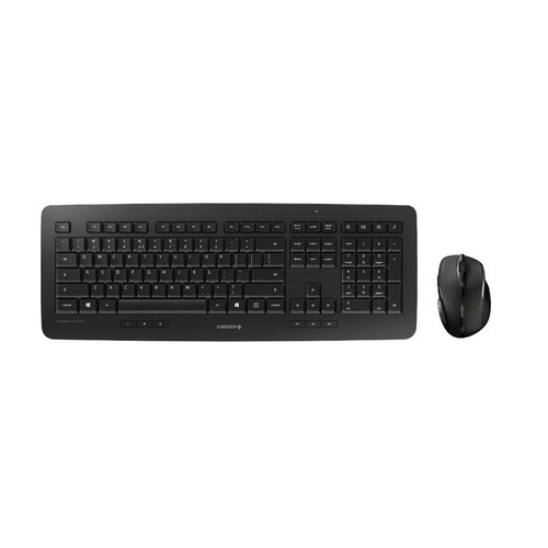 Cherry DW 5100 Wireless US English Keyboard with Euro Symbol and 5 Button 1750 DPI Mouse Set Black