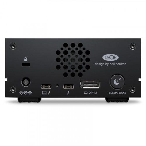 8LASTHS16000800 | The LaCie 1big Dock is a Thunderbolt 3 storage hub that lets you ingest files directly through built-in CF and SD card slots, connect two 4K displays, daisy chain devices via USB-C or USB 3.0 ports, and charge your laptop with up to 70W of power—all through a single cable. What’s more, it features an advanced-cooling design and a swappable, enterprise-class drive because what matters most? Extended reliability.