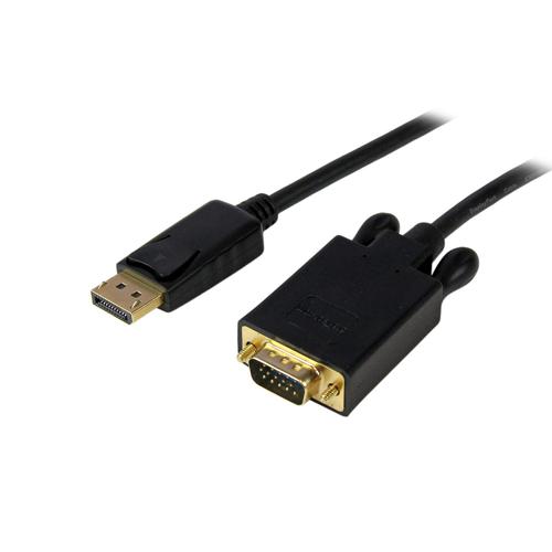 StarTech.com 15ft Mini DisplayPort to VGA Adapter Converter Cable mDP to VGA 1920x1200 Black AV Cables 8STDP2VGAMM15B