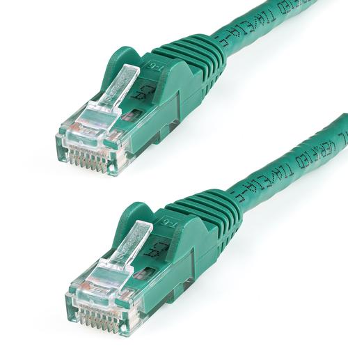StarTech.com 100ft Green CAT6 Gigabit Ethernet 650MHz 100W PoE RJ45 UTP Network Patch Cable Snagless