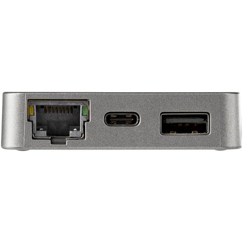 StarTech.com USB C Multiport Adapter Mini Dock USB C to 4K HDMI or 1080p VGA Video 10Gbps USB GbE Portable Travel Laptop Dock AV Cables 8STDKT31CHVL