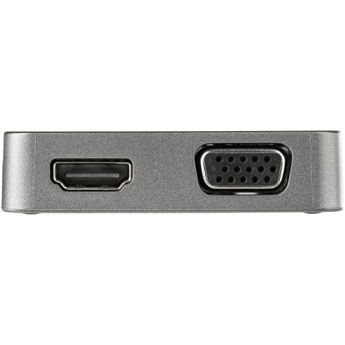 StarTech.com USB C Multiport Adapter Mini Dock USB C to 4K HDMI or 1080p VGA Video 10Gbps USB GbE Portable Travel Laptop Dock  8STDKT31CHVL