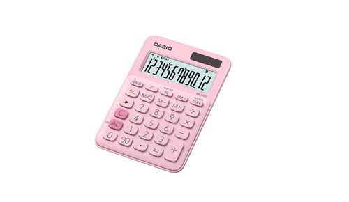 Casio Pink 12 Digit Calculator MS-20UC-PK-W-UC