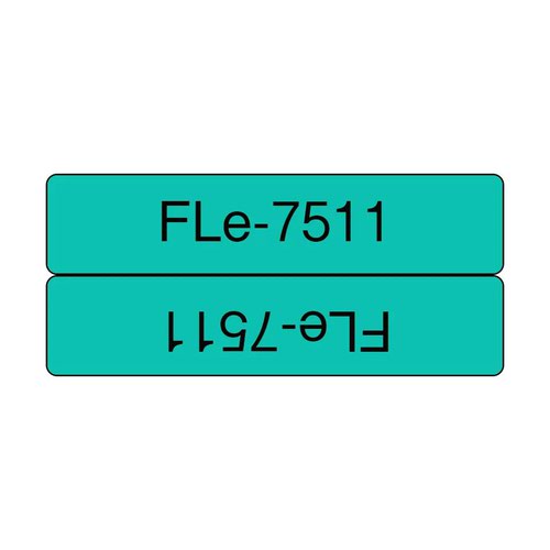 Brother FLE-7511 Die-cut Flexi Flag Label Black on Green 21 x 45mm 28558J