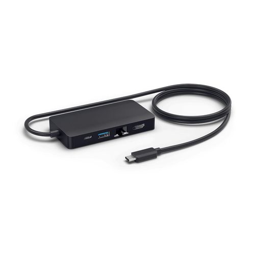 A central unit which connects Jabra PanaCast and Jabra Speak to your computer with just one cable.