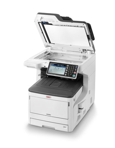 With fast print and copy speeds, the high capacity MC883 A3 colour multifunction printer is the ideal solution for the larger, demanding workgroups. Low user intervention and lower running costs, together with the easy-to-use operator panel help keep busy teams productive.Fast print and copy speeds combined with higher capacity consumables make the MC883 an ideal solution for demanding workgroups. Combining rapid print speeds of up to 35ppm with advanced scan, copy and fax functions and an easy-to-use operator panel, the flexible, high-performance device features smart software solutions and integrates with a range of third-party solutions.Built to perform, the MC883 delivers exceptional colour at impressive speeds, with efficient, ultra-high-capacity toners minimising running costs and user intervention.The powerful MC883 combines reliable, industry-leading digital LED print technology with a High Definition LED colour scanner, providing rapid scan speeds and superior copy quality. Document collation automatically sorts copies of multi-page documents, saving time.Featuring an intuitive, user-friendly display and OKI's smart Extendable Platform (sXP), the advanced MC883 helps streamline document-intensive business processes. Seamless integration with third-party solutions including document management, distribution and capture helps to meet current and future document management requirements.Consolidating multiple devices into one high-performance MFP, the MC883 reinvents fax capability. Fax documents directly from or to a PC, forward faxes to another machine, networked folder or email address, store and view incoming faxes and block junk transmissions.The MC883 is a perfect fit for organisations within the Healthcare sector. With a compact footprint, it will easily fit into busy environments such as hospitals or GP surgeries where space is at a premium. Healthcare organisations run a 24/7 service and the availability and confidentiality of information is critical at all times. Thanks to easy self-maintenance, the MC883 can be relied on without the need to call an engineer, so documents such as badges, forms and medical information can be printed, scanned, stored, sent and accessed at any time of the day, uninterrupted. Furthermore, the robust security of the MC883 safeguards patient confidentiality throughout the document workflow.For Construction sites, meeting tight deadlines is critical to project delivery, costs and timelines. The MC883 is ultra reliable with easy user maintenance without the need for engineer callouts, ensuring documents can be scanned, stored, copied or printed at all times, including site badges, contractor information, delivery orders and health and safety certificates. The 1200 x 1200 dpi resolution and A3 print capabilities ensure the fine details of drawings, plans, blueprints, and instructions, as well as site signage, can be printed on-site without the need for outsourced printing, saving time, money and space.For document intensive businesses such as Professional Services, with high security requirements, the MC883 offers PIN or ID authentication, so confidential documents such as legal files, contracts, financial records and invoices, are kept secure at all times with full traceability. Documents can also be securely scanned, stored or sent to required destinations for simple document management. And thanks to easy maintenance, the MC883 can always be relied on even in the most high-pressure environments without the need for specialist engineers.AS A PRINTER: Up to 35 pages per minute (A4) & 20 pages per minute (A3), 1200 x 1200dpi, 800MHz processor with a time to first print of 9.5 seconds and a warm up time of 32 seconds. Also prints barcodes and QRcodesAS A COPIER: Up to 35 copies per minute, 25-400% reduction/enlargement, 600x600dpi, up to 999 copies with a first copy out of less than 10 seconds.AS A SCANNER: 100 sheet RADF (Reverse Automatic Document Feeder) and flatbed scanner, scan to shared folders (CIFS, FTP, HTTP), E-Mail, USB Memory, Local PC, Remote scanAS A FAX: 33.6K modem, 400 page memory, 32 groups, 40 one touch dialling with 1000 speed dials