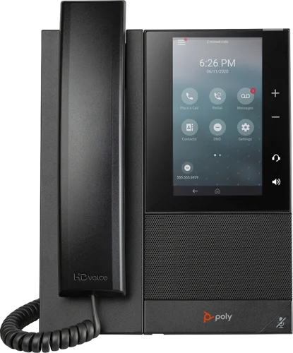 Meet the new standard in desktop touch screen phones. The Poly CCX 500 Business Media Phone has workers feeling confident theyâ€™ll sound professional on every call. No word is missed, thanks to legendary audio quality, Poly HD Voice, and Poly Acoustic Clarity. And letâ€™s hear it for Poly Acoustic Fence. It eliminates background noise to keep calls quiet wherever itâ€™s noisyâ€”like open offices and call centres.By design, the phone is simple and intuitive to useâ€”with one-touch-access to your contacts and meetings. So users can get right to work. IT will be a fan too. Robust provisioning and management capabilities take the headache out of telephony deployment and support. Looking for usability options? You got it. Choose a headset or handset. More options, more happiness.Hear every nuance with the industry-leading audio quality, featuring Poly HD voice (100 - 20kHZ) and poly Acoustic Clarity. Eliminate distracting background noise with Poly Acoustic Fence. Plus, the speakerphone supports advanced noise blocking technology.The CCX 500 improves collaboration and increases productivity - always on and ready for the next call. The CCX 500 combines an attractive ergonomic design with an intuitive user touchscreen interface. Built for the future with a dedicated Teams button or Application button.With integrated Bluetooth, 2 USB ports, RJ9, and EHS ports, you can work hands-free with more headset choices than ever before. An office-favourite headset choice with a Bluetooth capable headset.Included in the box:CCX 500 Console, Handset with cord, Network (LAN) cable - CAT-5E, Desk stand & Setup sheet