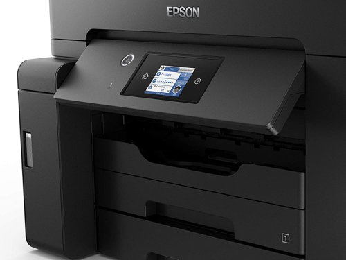 This feature-rich monochrome EcoTank makes light of A3+ tasks while offering a low cost per page. A3+ jobs can be accomplished quickly thanks to fast print and scan speeds, two 250-sheet front trays, a 50-sheet rear feed, and a 50-sheet A3 ADF. Print how you like with mobile printing, Ethernet and a 6.8cm LCD touchscreen.Get the edge with this fast and efficient monochrome printer that can deliver the first page in as little as 5½ seconds. Coupled with fast double-sided printing, and a high-speed Automatic Document Feeder, you'll be able to speed through everyday tasks. The ET-M16600 is designed for A3 tasks with A3+ print, scan and copy. It's easy to navigate the extensive range of features via the 6.8cm LCD touchscreen.It's easy to print from mobiles, tablets and laptops using EcoTank. With Wi-Fi and Wi-Fi Direct, you can send documents to print from smart devices using the Epson iPrint app.Making a saving every time you print with this EcoTank that delivers an incredibly low cost per page. Unlike other printers, EcoTank features large ink tanks that you fill with low-cost ink bottles. The fast-drying EcoTank 113 ink series features all pigment ink for smudge-free and highlighter-resistant prints. With this reliable and high-quality ink, you can be sure it will deliver great prints with clear text. From one set of replacement ink, you can produce up to 7,500 pages in black.Filling the ink tanks is simple with the resealable, intuitive and drip-free ink bottles. Epson's unique Heat-Free PrecisionCore Technology offers improved reliability, reduced downtime and less environmental impact. No warm up time and the first page prints fast using less power.AS A PRINTER: Up to 32ppm print speed, 4,800 x 2,400 DPI Printing Resolution,AS A SCANNER / COPIER: CIS scanner, 1200 x 2400dpi resolution.Included in the boxET-M16600 Multifunction, Power cable, Quick Start Guide & Warranty document
