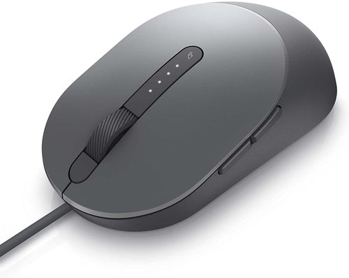 8DEMS3220GY | High precisionWork faster and smarter with the Dell Laser Wired Mouse - MS3220. The 3200 DPI sensitivity lets you navigate smoothly and easily across high-resolution 4K monitors. Adjust to your preferred preset DPI in moments with a simple click of the toggle button.Quick accessTwo shortcut buttons let you easily move back and forth quickly through the web pages. Or you can program these shortcut buttons to your preferred commands or applications.Simple managementThe Dell Peripheral Manager allows you to conveniently customize and manage your keyboards and mice. For the Dell Laser Wired Mouse, you can program shortcuts, get connectivity status and the latest firmware updates easily.Ambidextrous designIts symmetrical design makes it great for both left and right-handed users. This allows easy deployment across the entire organization.Best with Dell PCsRigorous testing ensures that this mouse is designed to work perfectly with Dell systems. Plug and play easily without the hassle of setup.Fuss-free serviceDell’s Advanced Exchange Service ships you a replacement unit the next business day should the mouse become faulty during the 3-years warranty period.