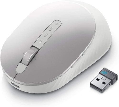 8DEMS7421WSLV | Get uninterrupted productivity with a rechargeable mouse that offers up to six months battery life on a full charge. Connect up to three devices and recharge in just two minutes for a full day’s work.