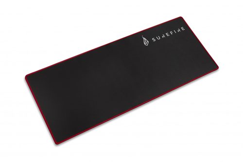 Verbatim SureFire Silent Flight 680 Black Red Monochromatic Fiber Polyester Rubber Non-slip base Gaming mouse pad 48811