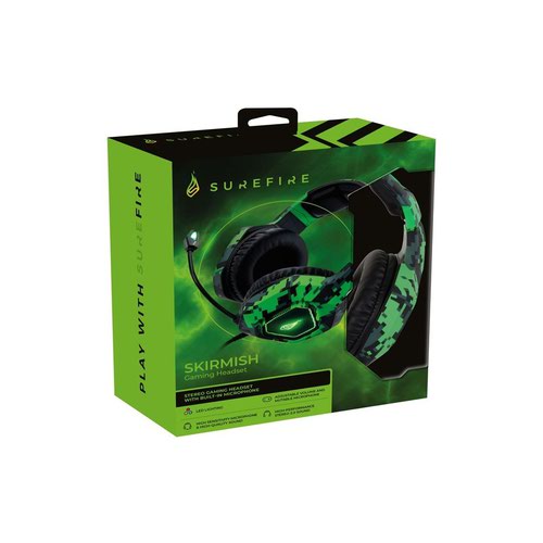Verbatim SureFire Skirmish Wired Gaming Headset 20 - 20000 Hz 390 g Headset Black Camouflage Green 48821